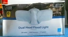Feit Electric 73777, Dual Headed Led Flood Light, White Finish, Free Shipping Open. Price: $35.00.
