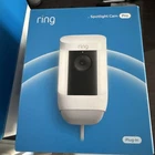 Ring Spotlight Pro Wi-fi Wired Plug-in Outdoor Security Video Camera White New. Price: $149.00.