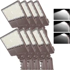 9 Pack 150W Led Parking Lot Light With Photocell, Commercial Shoebox Pole New. Price: $922.97.