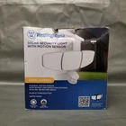 Untested Westinghouse Solar Security Light W/ Motion Sensor 2000 Lumens Open. Price: $34.99.