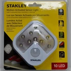 Stanley 10 Led Motion Activated Light New. Price: $9.95.