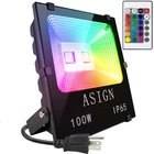 Asign 100W Rgb Led Flood Lights Indoor Outdoor Decoration Waterproof New. Price: $112.05.