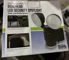 Maxsa 43218RS Battery-powered Motion-activated Dual-head Led Spotlight, Black Open. Price: $29.99.