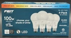 Feit Electric 100W Replacement 17.5W Dimmable Led A21 Bulbs, 4-PACK M65C New. Price: $21.95.