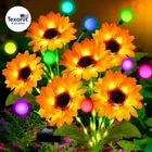 Solar Garden LIGHTS-4 Pack Sunflowers With Multicolor Changing Swaying Fir New. Price: $69.14.