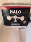 Cooper Lighting Halo Twin Head Floodlight Motion Activated MS34W White Open. Price: $10.91.