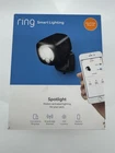 Ring Smart Lighting Black Motion Activated Spotlight New. Price: $30.00.
