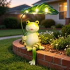 Solar Garden Statues Frog Decor Figurine Lights With Umbrella For Outs... New. Price: $24.75.
