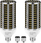 100W Led Corn Light Bulb Pack, 3000K Warm White, E26/E39, 14200LM New. Price: $93.99.