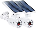 Solar Motion Sensor Light Outdoor Of 2, 1400-LUMEN 9W(110W Equ.) Aluminum New. Price: $61.54.