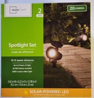 Mainstays Driveway Outdoor Solar-powered Led Spotlight Set Of (20 Lumens) New. Price: $18.99.