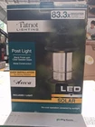 15" Black Light Sensor Pathway Garden Solar Led Post Seeded Glass Shade New. Price: $44.44.
