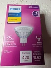 1- Philips 5.2 Led-watt (35-WATT) MR16 Dimmable Indoor Light Bulb GU5 New. Price: $17.50.