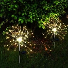 Anordsem Solar Garden Lights, 2 Pack Diy Outdoor Firework Warm White Open. Price: $18.58.