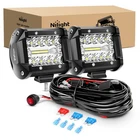 Nilight Led Bar 2PCS 60W 4 Inch Flood Spot Combo Work Pods New. Price: $54.99.