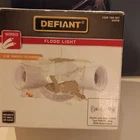 Defiant 2-HEAD Wired Outdoor Flood Light White Wall Mount PAR38 120W Etl Open. Price: $20.00.