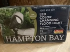 Hampton Led Color Changing Flood Light, Low Volt, Black, Metal, 540 Lumens New. Price: $17.95.