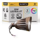 25W Outdoor Bronze Integrated Led Bullet Light, 3-COLOR Selectable, Flag Pole & New. Price: $58.99.