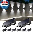 Roopure 8 Pack Solar Powered Fence Lights Outdoor Up And Down Wall Mount Led New. Price: $124.51.
