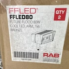 Rab Lighting FFLED80 Future Flood 80W Bronze Arm Mount New. Price: $80.00.