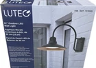 Lutec 12" Wall Light 1200 Lumens Dusk To Dawn Sensor Matte Black 3000K Color New. Price: $29.00.