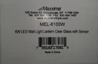 Maxxima MEL-6100W 6W Led Wall Light Lantern Clear Glass W/ Sensor New. Price: $25.00.