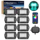 8 Pods Q2 Max Rgb+ic Led Rock Light Underglow Lamp Group Control For Car Boat Rv New. Price: $150.50.