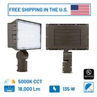 135W Led Flood Light 18000LM Parking Lot Yard Sport Court 5000K 400W Mh Equivale New. Price: $109.00.