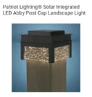 Patriot Lighting Solar Integrated Led Abby Post Landscape New. Price: $17.99.