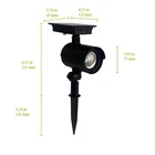 Solar Powered Black Led Landscape Spot Light, 60 Lumens New. Price: $12.89.