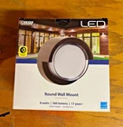 Feit 8-WATT Integrated Led Bronze Outdoor Round Wall Mount Light New. Price: $45.00.