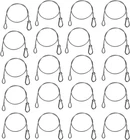 20 Pack Safety Security Cable, 25.5" Stainless Steel Wire Ropes For Dj Stage Lig New. Price: $30.52.