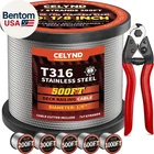 Stainless Steel Cable For Railing - 500FT 1/8" T316 Wire Rope Deck New. Price: $119.23.