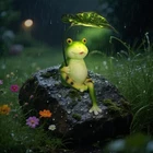 Solar Garden Statues Frog Decor Figurine Lights With 1 New. Price: $24.92.