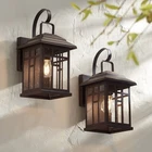 John Timberland Bester 12 1/2" Bronze Lantern Wall Lights Set Of New. Price: $129.99.