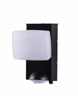 Defiant 180 Black Motion Sensor Dusk Dawn Led Security Flood Light, 500 Lumes Open. Price: $15.99.
