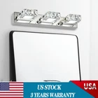3 Square Lights Modern Bathroom Vanity Led Crystal Mirror Front Wall Lamp New. Price: $39.72.