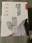 Orein Led Flood Light Motion Sensor Outdoor Hardwired White IP65 2 Pack Open. Price: $70.00.
