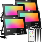 Led Flood Lights Rgb Color Changing 300W Equivalent Outdoor, 30W Bluetooth Smart New. Price: $83.99.